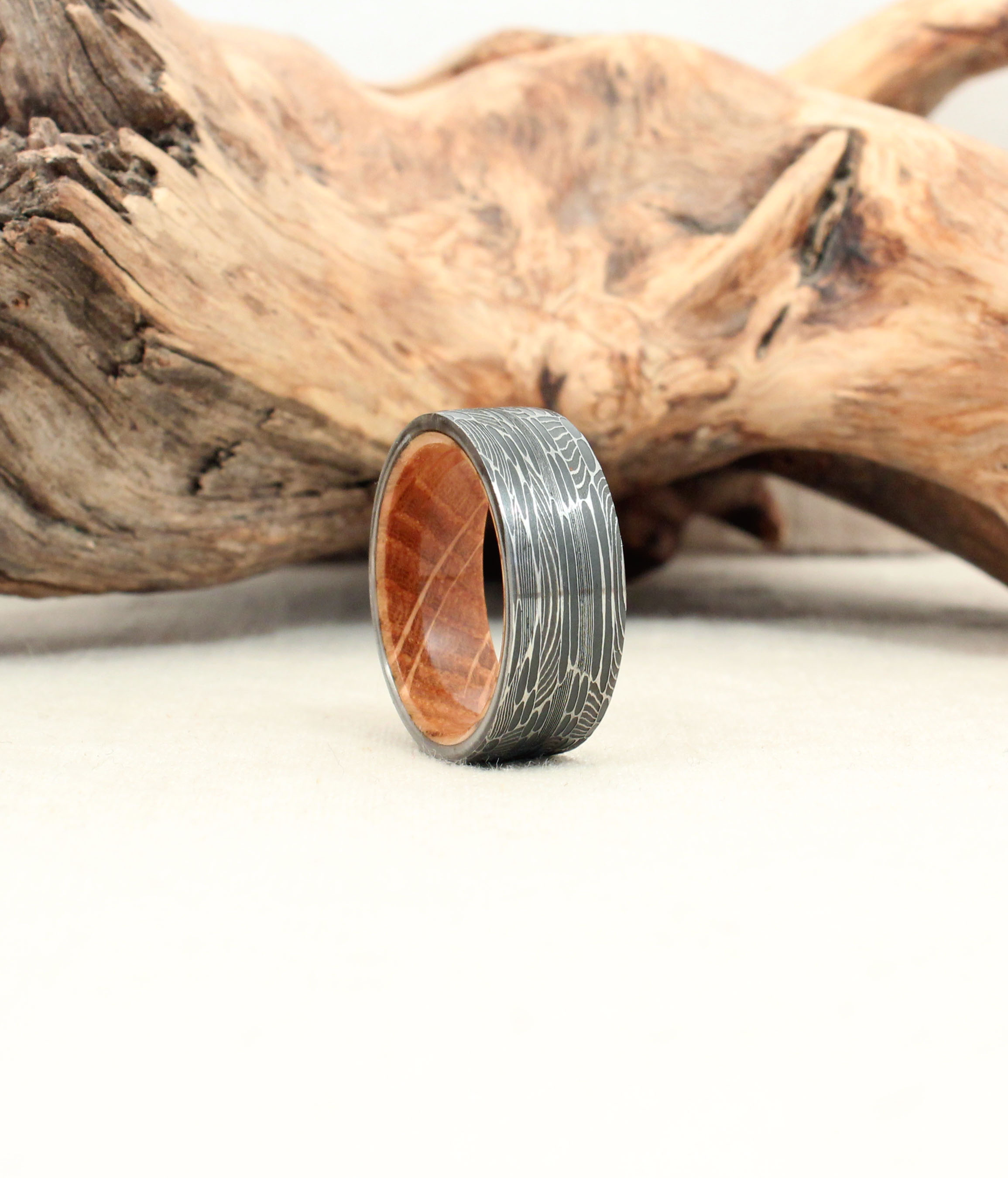 Damascus Steel and Wood Rings are HERE